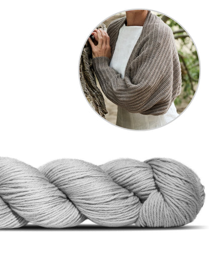 Open Horizon Bolero | super versatile to wear made from Cheeky Merino Joy by Rosy Green Wool