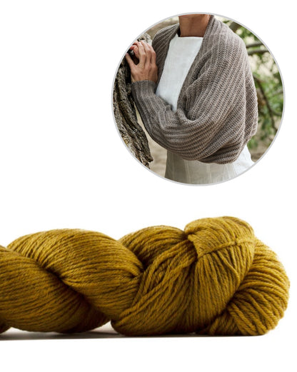 Open Horizon Bolero | super versatile to wear made from Cheeky Merino Joy by Rosy Green Wool