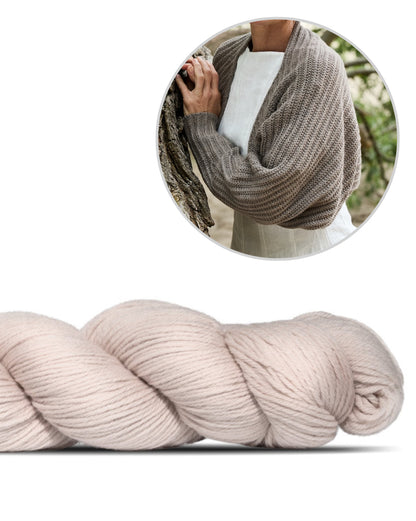 Open Horizon Bolero | super versatile to wear made from Cheeky Merino Joy by Rosy Green Wool