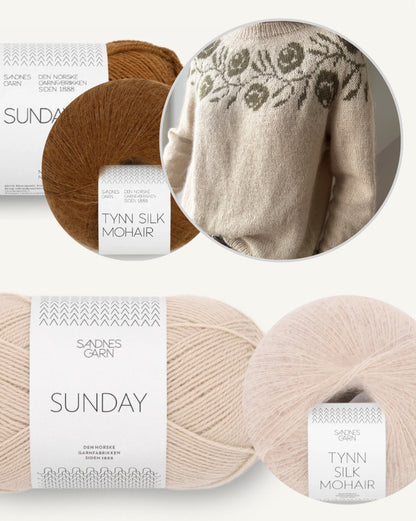 Rosie Yoke Blouse | ikonisches Muster aus Sunday und Tynn Silk Mohair von Sandnes Garn