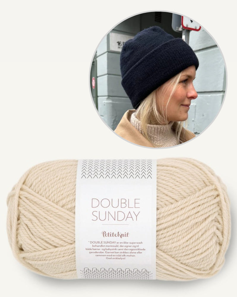 PetiteKnit Oslo Mütze einfädig mit Double Sunday von Sandnes Garn 8