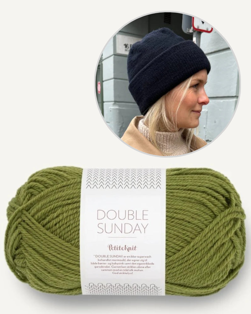 PetiteKnit Oslo Mütze einfädig mit Double Sunday von Sandnes Garn 5