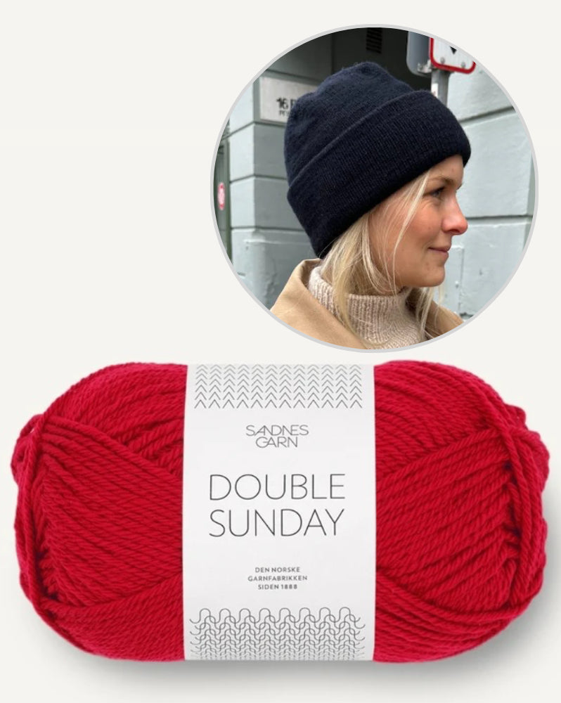 PetiteKnit Oslo Mütze einfädig mit Double Sunday von Sandnes Garn 14