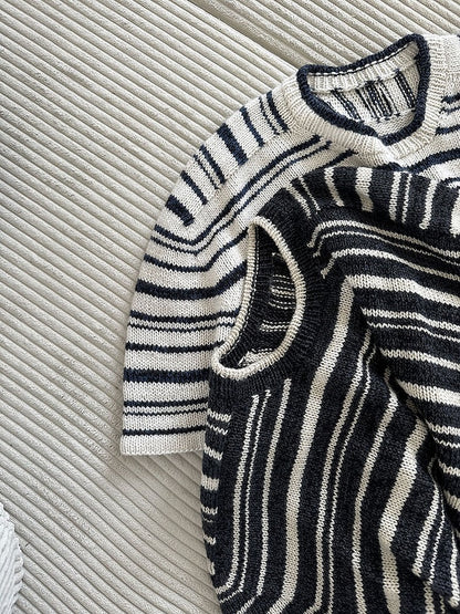 Direction Loop Tee | oversize Streifen aus Wild & Soft und Cashmere Lace von Gepard Garn