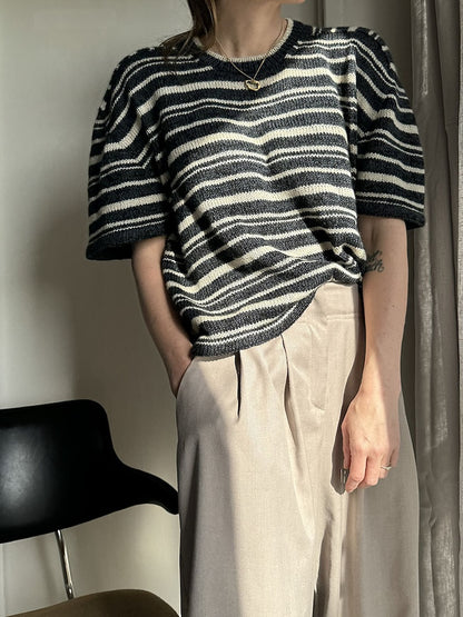Direction Loop Tee | oversize Streifen aus Wild & Soft und Cashmere Lace von Gepard Garn