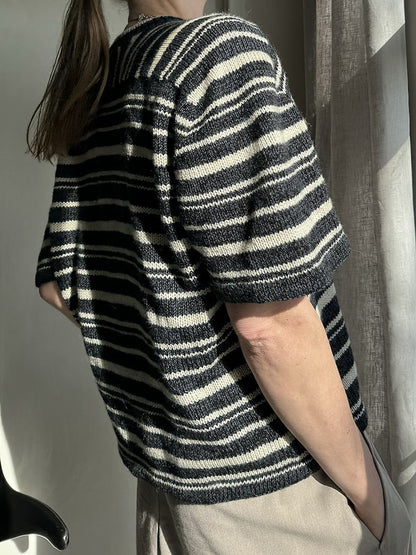 Direction Loop Tee | oversize Streifen aus Wild & Soft und Cashmere Lace von Gepard Garn