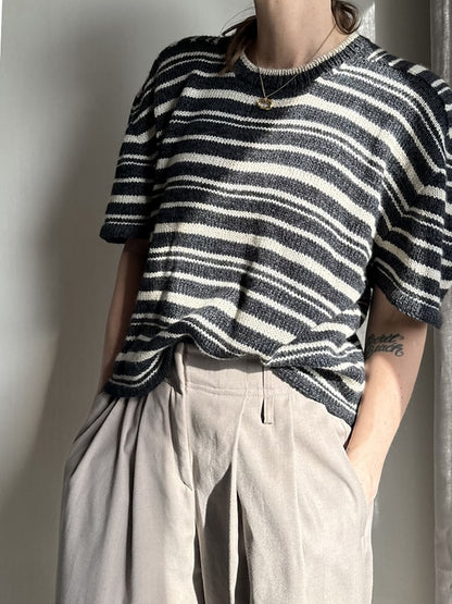 Direction Loop Tee | oversize Streifen aus Wild & Soft und Cashmere Lace von Gepard Garn
