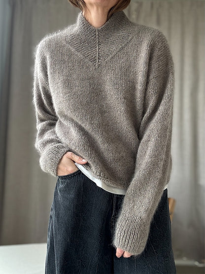 High V Loop Sweater | lässiger oversize Pullover aus Merino und Soft Silk Mohair von Other Loops