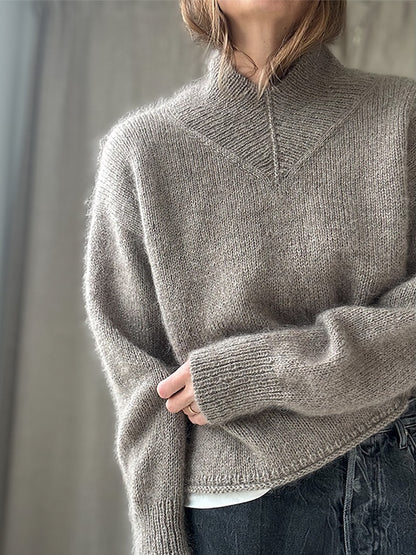 High V Loop Sweater | lässiger oversize Pullover aus Merino und Soft Silk Mohair von Other Loops