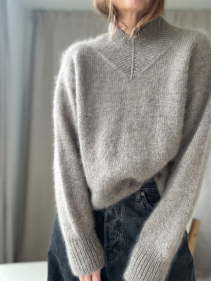 High V Loop Sweater | lässiger oversize Pullover aus Merino und Soft Silk Mohair von Other Loops