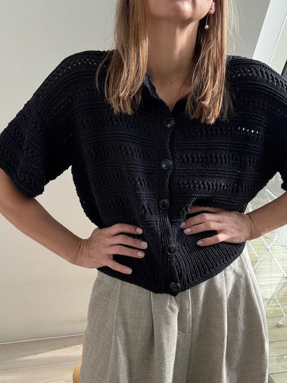 Lacey Loop Cardigan | zartes Muster aus Pure Silk von Knitting for Olive