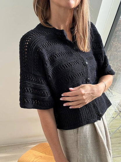 Lacey Loop Cardigan | zartes Muster aus Pure Silk von Knitting for Olive
