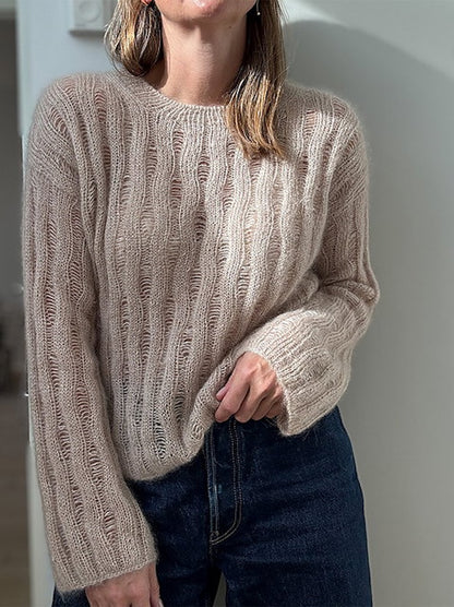Ripple Loop Sweater | zarte Mohairbluse aus Tynn Silk Mohair von Sandnes Garn