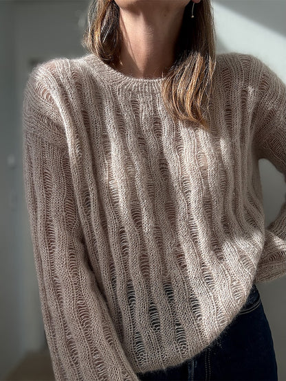 Ripple Loop Sweater | zarte Mohairbluse aus Tynn Silk Mohair von Sandnes Garn