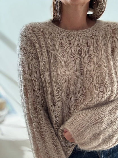 Ripple Loop Sweater | zarte Mohairbluse aus Tynn Silk Mohair von Sandnes Garn