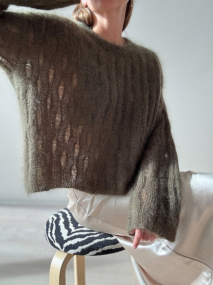 Ripple Loop Sweater | zarte Mohairbluse aus Tynn Silk Mohair von Sandnes Garn