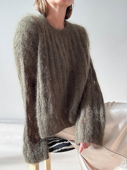 Ripple Loop Sweater | zarte Mohairbluse aus Tynn Silk Mohair von Sandnes Garn