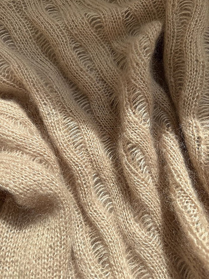 Ripple Loop Sweater | zarte Mohairbluse aus Tynn Silk Mohair von Sandnes Garn