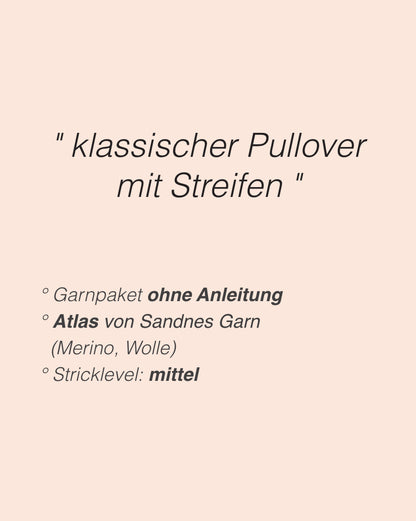 Otto Sweater Man | kontrastreiche Streifen aus Atlas von Sandnes Garn