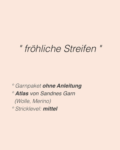 Otto Sweater Kids | kontrastreiche Streifen mit Atlas von Sandnes Garn