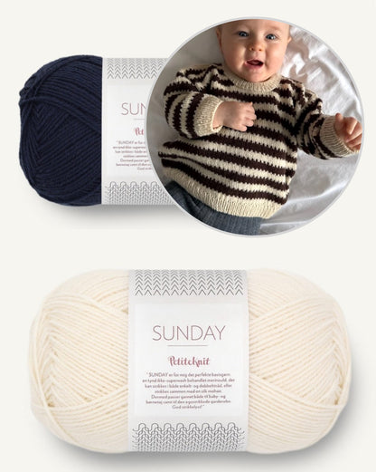 Otto Sweater Baby | gut gelaunte Streifen aus Sunday von Sandnes Garn