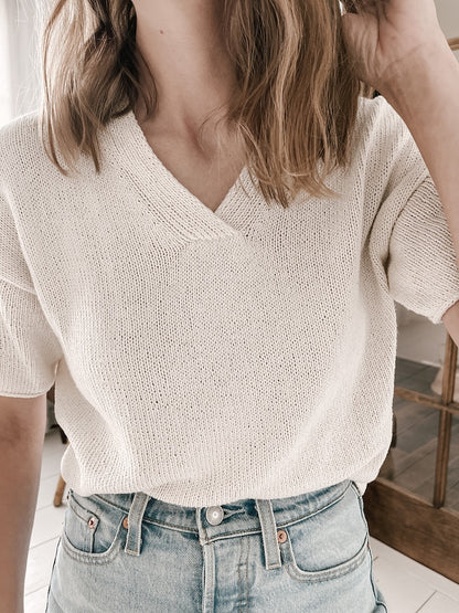 Moon Set Tee | lässiges Seidenshirt aus Pure Silk von Knitting for Olive