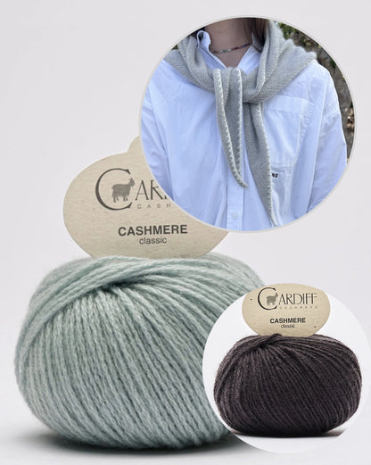 Phoebe Scarf | super einfach aus Classic Cashmere von Cardiff Cashmere