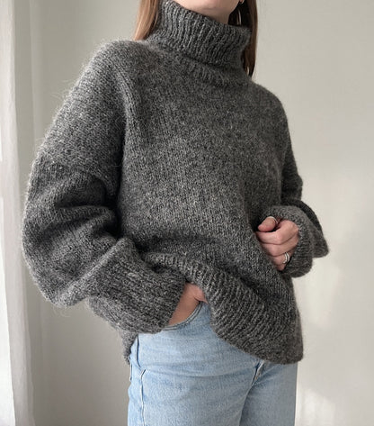 Winters Pullover | warmer Rollkragenpullover aus Lettlopi und Einband von Lopi Island