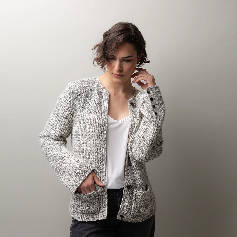 Paris Loop Cardigan | elegante Jacke aus Alpaca Fino und Alpaca Lace von Pascuali