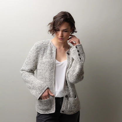Paris Loop Cardigan | elegante Jacke aus Alpaca Fino und Alpaca Lace von Pascuali