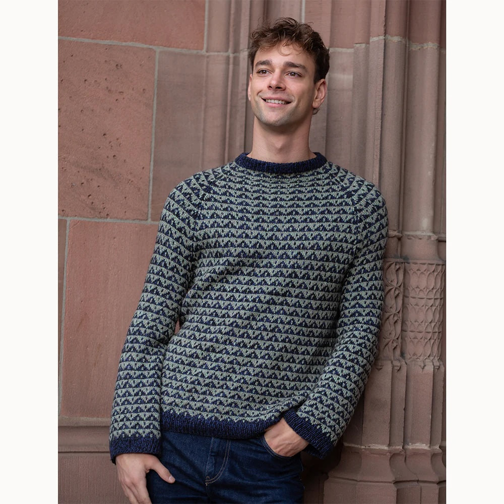 Trigon Sweater | Jaquardmuster mit Suave und Arctic Pearl von Pascuali