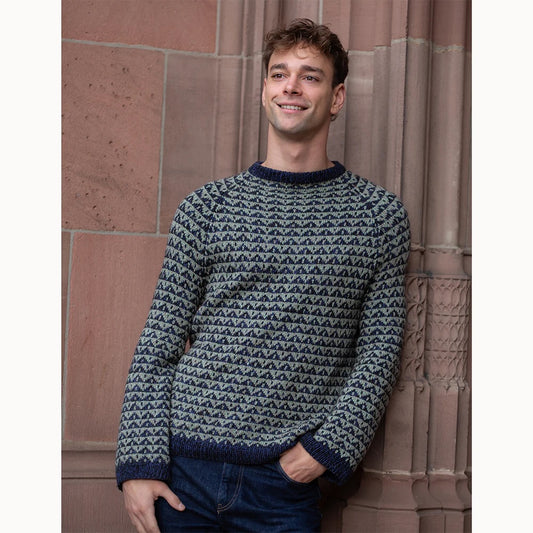 Trigon Sweater | Jaquardmuster mit Suave und Arctic Pearl von Pascuali