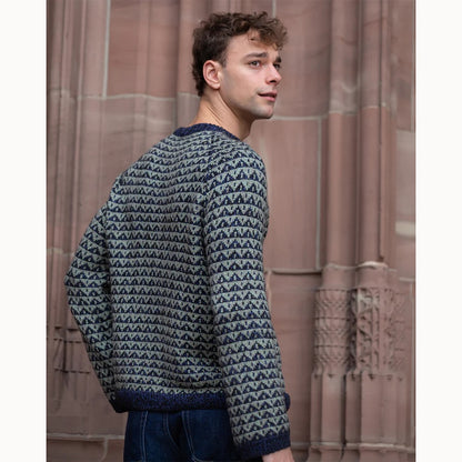Trigon Sweater | Jaquardmuster mit Suave und Arctic Pearl von Pascuali