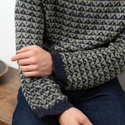 Trigon Sweater | Jaquardmuster mit Suave und Arctic Pearl von Pascuali