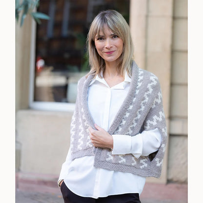 Zigzag Cape | Norwegermuster aus Babyalpaca Los Andes
