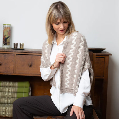 Zigzag Cape | Norwegermuster aus Babyalpaca Los Andes