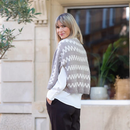 Zigzag Cape | Norwegermuster aus Babyalpaca Los Andes