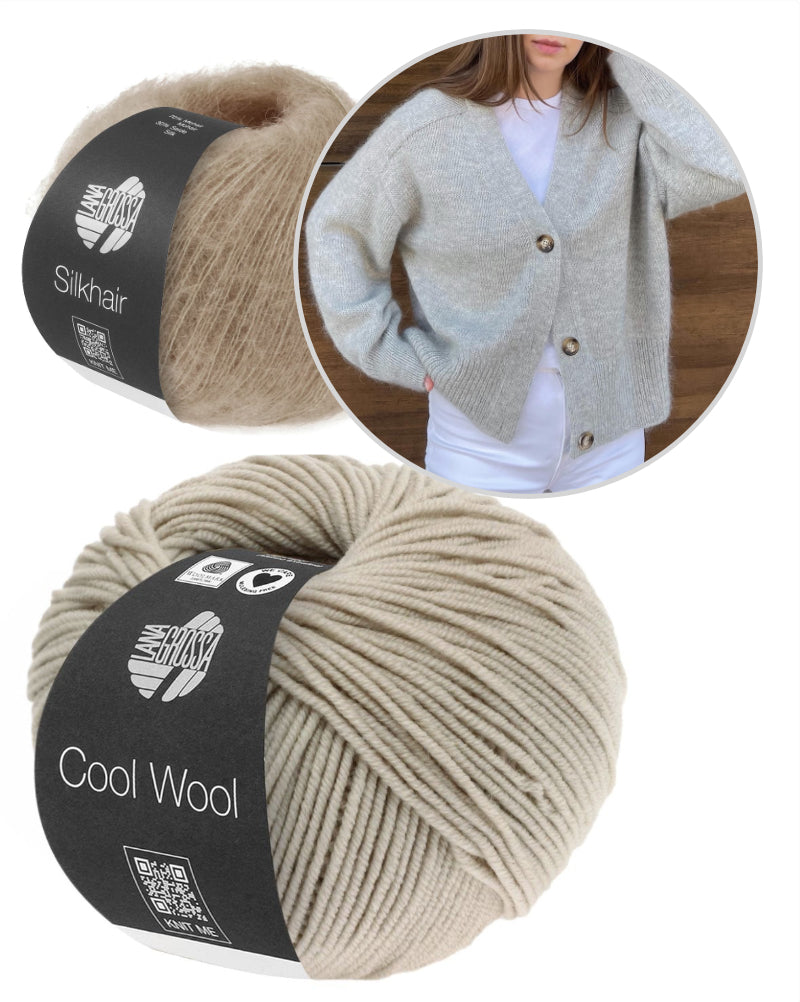 Paul Cardigan von Moreca Knit mit Cool Wool und Silkhair von Lana Grossa 15