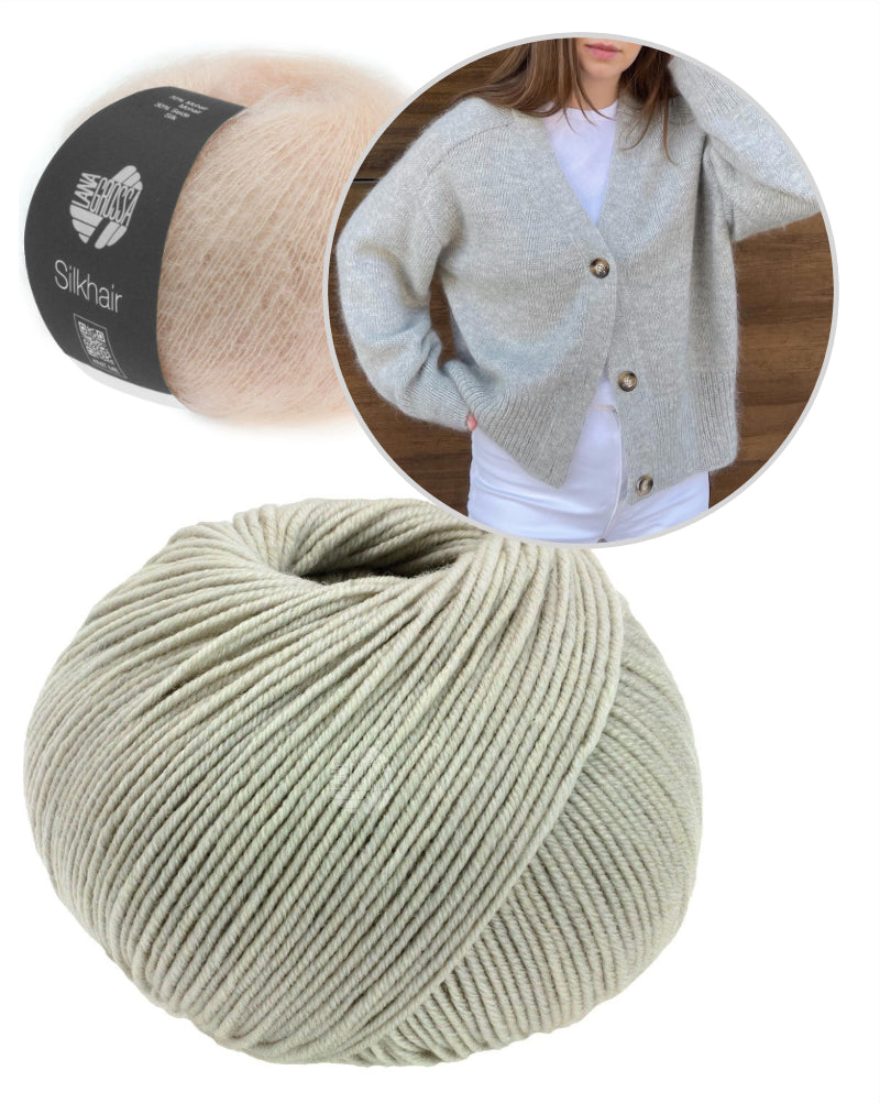 Paul Cardigan von Moreca Knit mit Cool Wool und Silkhair von Lana Grossa 17