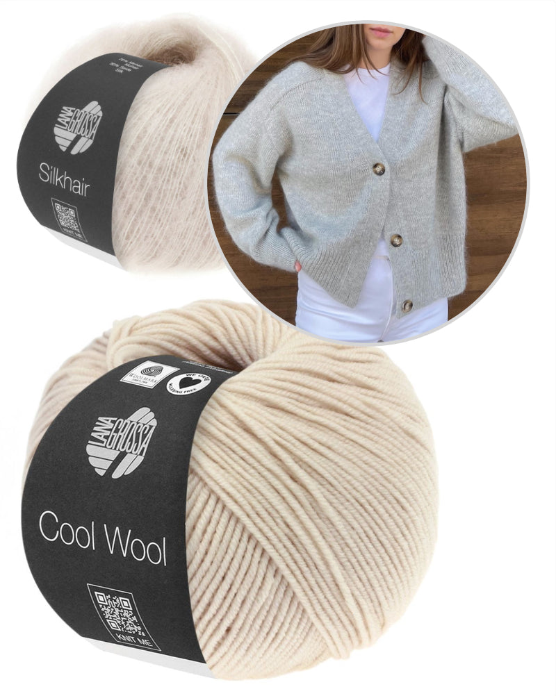 Paul Cardigan von Moreca Knit mit Cool Wool und Silkhair von Lana Grossa 13