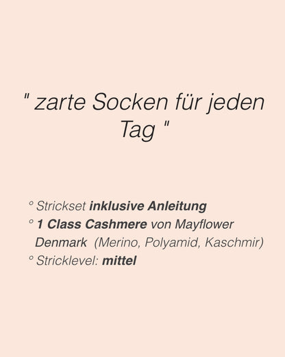 Basic Socken Light | feines Muster mit weichem 1 Class Cashmere von Mayflower Denmark