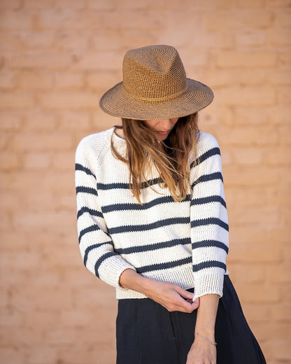 Lucca Hat | sommerlicher Hut gehäkelt aus Ecco Vita Raffia