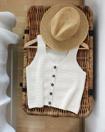 Lucca Hat | sommerlicher Hut gehäkelt aus Ecco Vita Raffia