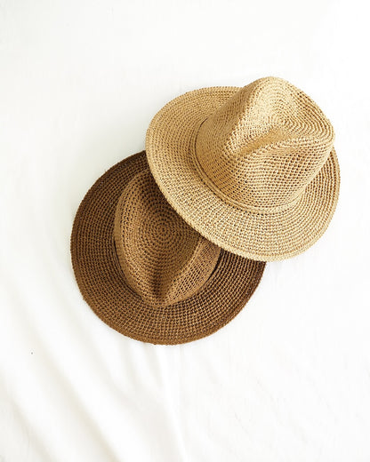 Lucca Hat | sommerlicher Hut gehäkelt aus Ecco Vita Raffia