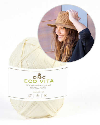 Lucca Hat | sommerlicher Hut gehäkelt aus Ecco Vita Raffia