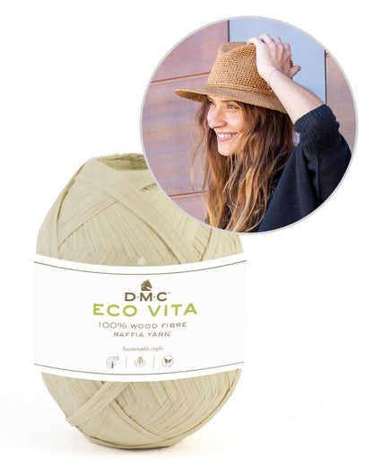 Lucca Hat | sommerlicher Hut gehäkelt aus Ecco Vita Raffia