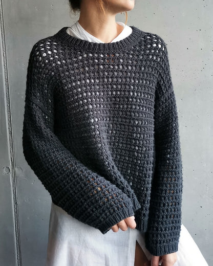 Paula-m Mesh Sweater aus Tykk Line von Sandnes Garn 7
