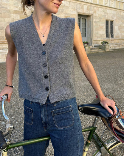Toni Vest | lässige Weste aus Double Sunday von Sandnes Garn