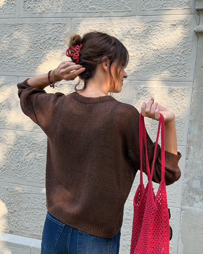 Maglione di fine estate | trasparente e delicato in Linen Bloom di Pascuali