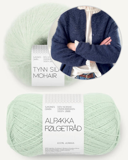 Peacock Cardigan | romantisches Muster aus Alpakka Folgetrad und Tynn Silk Mohair